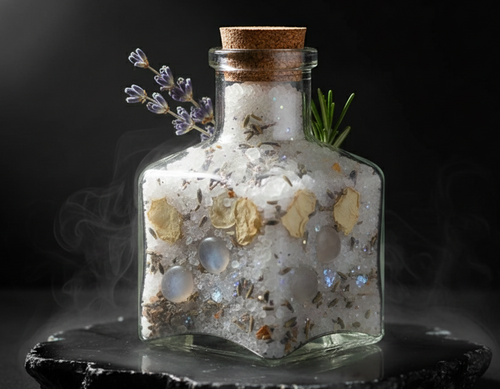 NuRyrah Bath Salt for Healing, Releasing Stuck Pattern - Charged with Moon