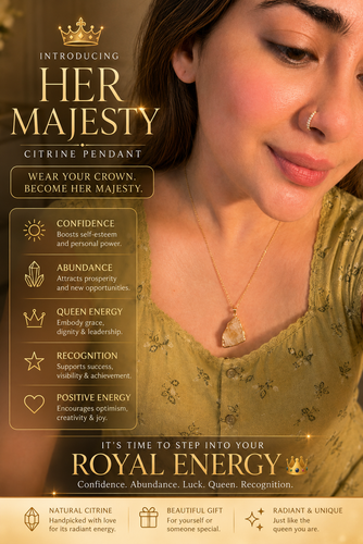 Her Majesty — Citrine Pendant — Luck & Success ✨