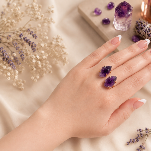 Moon of Amara - Amethyst Ring - Protection & Wellness 💜✨