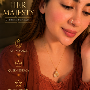 Her Majesty — Citrine Pendant — Luck & Success ✨