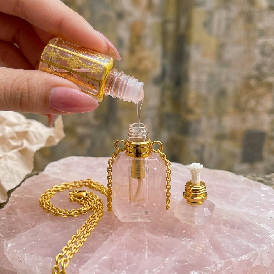 Rose Amora™ - Love That Stays Edition | 528hz Love Frequency Pendant | Rose Quartz Crystal