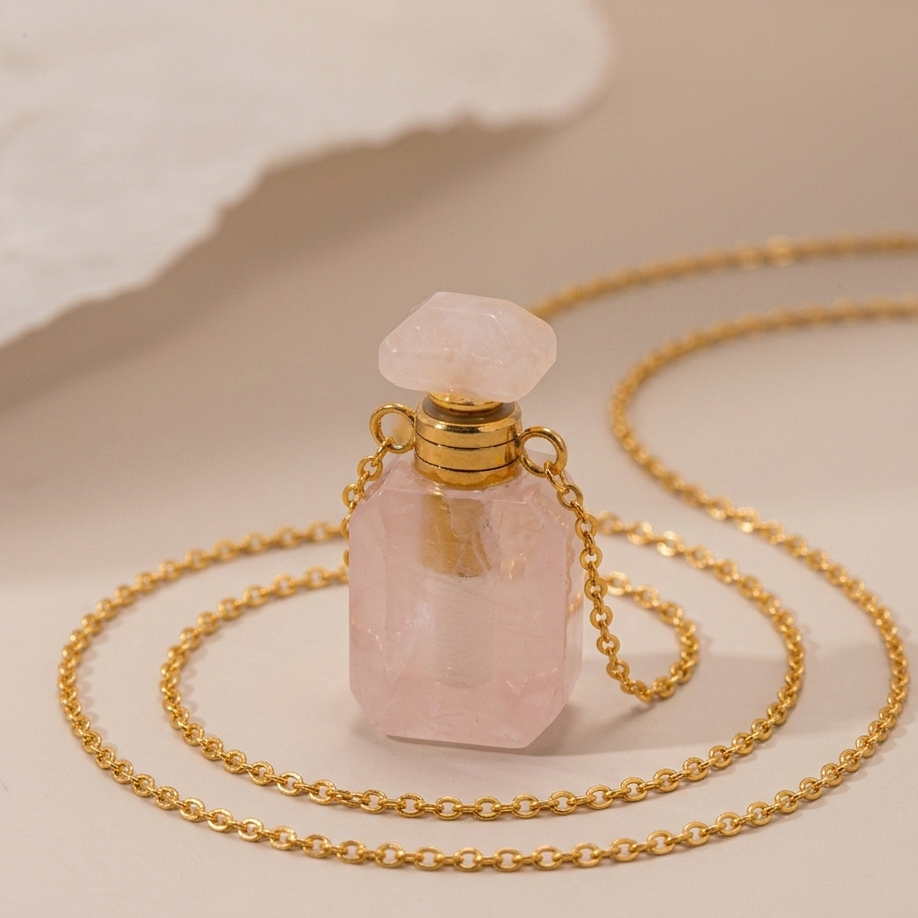 Rose Amora™ - Love That Stays Edition | 528hz Love Frequency Pendant | Rose Quartz Crystal